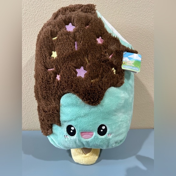 Squishable Other - Squishable Mint Chocolate Chip Ice Cream Bar 
Large 22” New